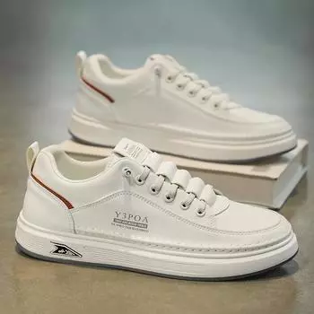 2025 весна и лето мужская обувь новые дышащие маленькие белые туфли мужская корейская версия модные универсальные спортивные и любительские туфли для серфинга модная обувь 39