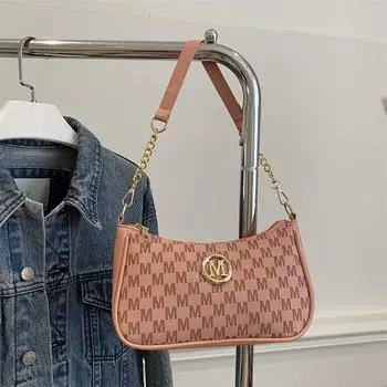 2025 весна и лето новая мода буква тренд личность простота классика универсальный плечо через плечо подмышка маленькая квадратная сумка женщина чёрный