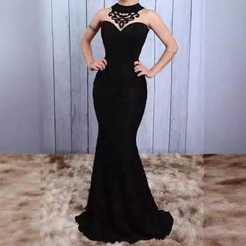 2025 весна и лето новая женская одежда новое облегающее платье без рукавов сексуальное длинное платье S чёрный