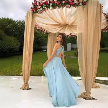 2025 весна и лето новая женская одежда новое платье без рукавов с вырезом на шее платье S светло-синий