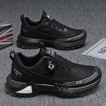 2025 весна и лето новые мужские кроссовки из прозрачной сетки дышащая ткань ледяной шелк вращающаяся пряжка студенческие спортивные кроссовки для активного отдыха легкие кроссовки 39 белый