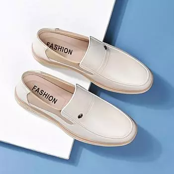 2025 весна и лето новые мужские повседневные кожаные туфли мужские кожаные дышащие мягкие кожаные туфли с мягкой подошвой для пап среднего возраста 8856 38