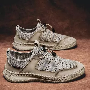2025 весна и лето новые мужские сетчатые уличные мужские туфли модные размеры повседневная обувь дышащая сетчатая спортивная мужская обувь 38