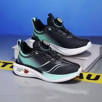 2025 весна и лето новые сетчатые дышащие вращающиеся пряжки одинарные сетчатые кроссовки легкие детские спортивные кроссовки молодежные кроссовки 30