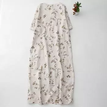 2025 весна и лето новый v-образный вырез цветочный дорожный простой темперамент тонкий прямой маленький А платье женщины M