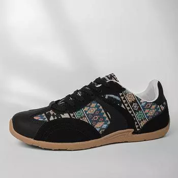 2025 весна и лето ткань поверхность этнический ветер прилив порт Южная Корея сращивание ВВС Нет. 1 досуг на открытом воздухе спорт Dexun board shoes мужская обувь 39 чёрный