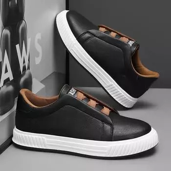 2025 весна и лето высококачественная мужская обувь супер переходная обувь корейская версия маленьких белых туфель повседневная прямая трансляция кожаная ш 39 белый