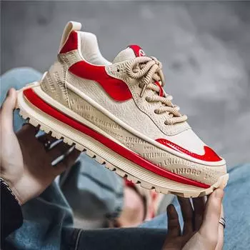 2025 весна и осень новая мужская обувь нишевая корейская версия универсальная повседневная обувь мужская обувь Форрест Гамп дорожная обувь спортивная обувь 39 чёрный