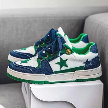 2025 весна и осень новая мужская обувь корейская версия трендовой обуви для доски повседневная обувь для студентов мужская спортивная обувь 39 синий