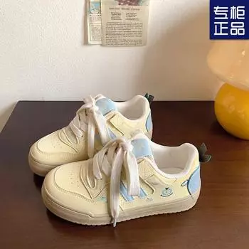 2025 весна и осень новая универсальная обувь женская модная тенденция ретро повседневная спортивная обувь для сноуборда женская повседневная белая обувь dopamine 35