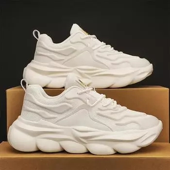 2025 весна и осень новые дышащие сетчатые спортивные и любительские мужские туфли тонкие мужские воздушные подушки дезодорирующие сетчатые туфли волнистые туфли 39