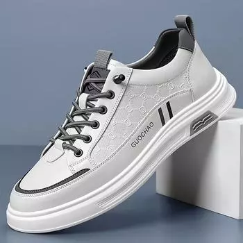 2025 весна и осень новые мужские повседневные кожаные туфли в спортивном стиле мужские универсальные трендовые повседневные туфли для сноуборда мужские 7026 38