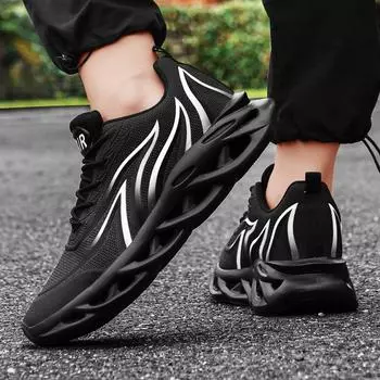 2025 весна иностранная торговля новые мужские туфли модные туфли сетчатые легкие повседневные спортивные туфли папины кроссовки для бега иностранная торговля 39 белый
