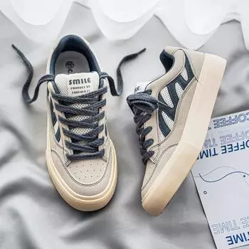 2025 весна-лето микрофибра кожа сетка дышащие скейтборд обувь корейская версия прямая трансляция платформа лоферы прямая трансляция Douyin мужские 39