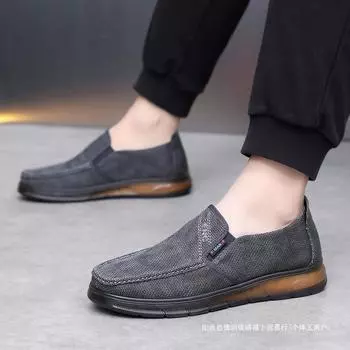 2025 весна-лето мужская обувь новый легкий рассеивающий тепло износостойкий сцепление мягкая подошва одна педаль удобная повседневная мужская обувь 39 серый