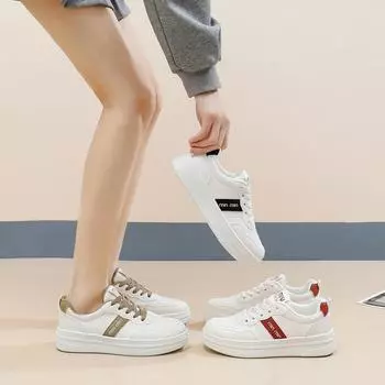 2025 весна маленькие белые туфли новая корейская версия ins женские студенческие туфли для увеличения роста на платформе спортивные туфли для доски повседневная обувь женская AS03 35