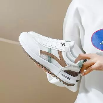 2025 весна маленькие белые туфли новая корейская версия женские студенческие туфли на платформе с увеличенным каблуком спортивная обувь повседневная обувь A098-2 35 синий