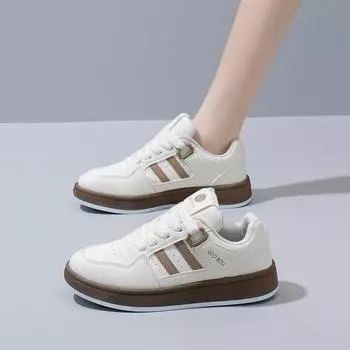 2025 весна маленькие белые туфли новая корейская версия ins женские студенческие туфли для увеличения роста на платформе спортивные туфли для доски повседневная обувь женская TA01 35 светло-синий