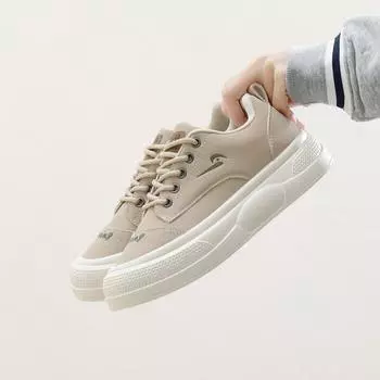 2025 весна маленькие белые туфли новая корейская версия женские студенческие туфли на платформе спортивные туфли для сноуборда повседневная уличная съемка Q2005 35 хаки