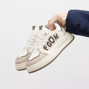 2025 весна маленькие белые туфли новая корейская версия ins женские студенческие туфли для увеличения роста на платформе спортивные туфли для скейтбординга повседневная обувь женская Q1812 35 синий