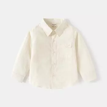 2025 весна новая рубашка с длинными рукавами для мальчиков корейская версия детская рубашка с лацканами детская модная верхняя часть 90cm