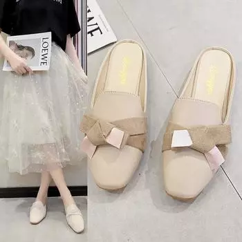 2025 весна новая сумка голова женские тапочки корейская версия мода лук универсальный уличный снимок Интернет знаменитости женщины половина перетаскивания 35