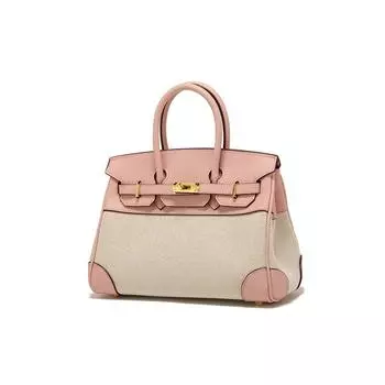 2025 весна новая женская сумка нишевый дизайн кожа с холстом контрастная платиновая сумка переносная сумка через плечо косой спан small 20-10-15 cm белый