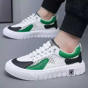 2025 весна новые мужские туфли дышащие сетчатые туфли мужские тонкие модные туфли мужские сетчатые туфли на платформе модная повседневная обувь 39