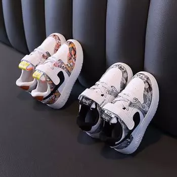 2025 весна новые популярные мальчики и девочки кожаные красивые универсальные повседневные туфли детские туфли детские белые туфли кроссовки 25 yards inner length about 15.5cm