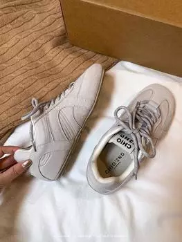 2025 весна новые повседневные универсальные спортивные кроссовки, подходящие по цвету, желтые туфли Forrest Gump, ретро-ботинки со шнуровкой и мягкой подошвой 35