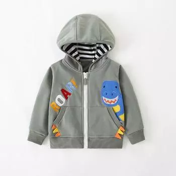2025 весна осень чистый хлопок мультфильм вышивка кардиган куртка мальчик детская одежда с длинным рукавом пальто для мальчиков универсальные топы 2Y