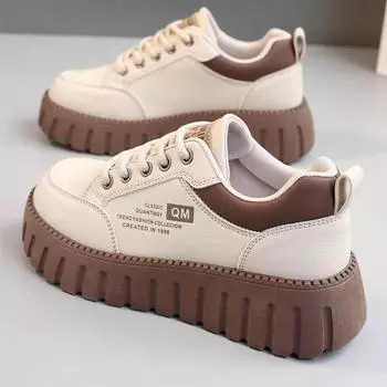 2025 весна женская обувь новые дышащие маленькие белые туфли детская универсальная корейская версия спортивная обувь на платформе повседневная обувь для сноуборда модная обувь 35