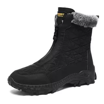 2025 winter cotton shoes men s large size snow boots outdoor velvet platform shoes new Gaobang boots 38