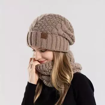2025 Winter Hat Neck Set, Women s Cold And Warm Knitted Hat Ear Protector Hat