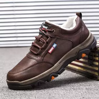 2025 winter low-top warm velvet thickened men s casual cotton shoes non-slip and wear-resistant outsole winter snow boots 39