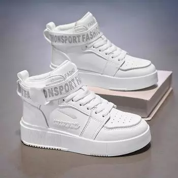 2025 winter men s shoes thickened warm snow board shoes high-top board shoes thick-soled waterproof and non-slip black sports tide shoes 31 белый