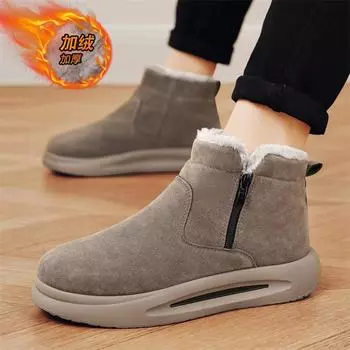 2025 winter new fashion trend men s cotton shoes autumn and winter velvet warm snow boots 39