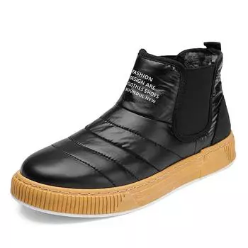 2025 winter new men s velvet thick warm snow boots high-top outdoor cotton shoes waterproof overalls men s shoes 39