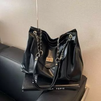 2025 women s bag simple and fashionable portable tote bag women s literary multi-pocket shoulder oblique span bag коричневый