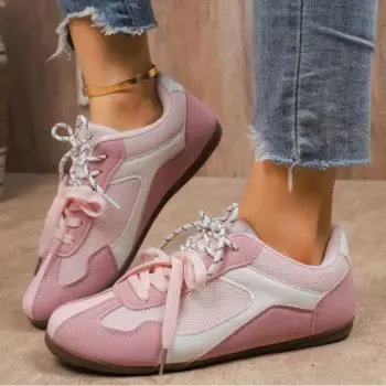 2025 Women s Classic Lace-up Flats Leopard Print Designer Vulcanized Shoes Casual Fashion Walking Sneakers Zapatillas Mujer 36