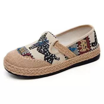 2025 Women s Ethnic Style Casual Woven Half Slippers - Breathable & Comfortable Summer Shoes 37