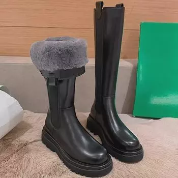 2025 Women s Fur-Lined Thick-Soled Winter Boots 37