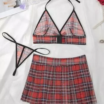 2025 Женский студенческий костюм Ролевая униформа На шею Набор из трех предметов S