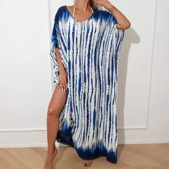 2025 women s sunscreen swimsuit beach blouse human cotton vacation dress style one-size