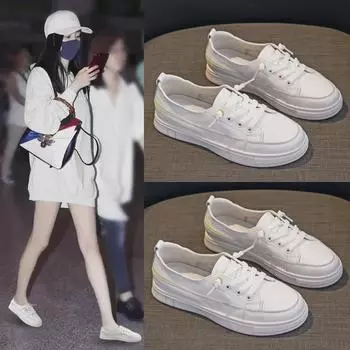 2025 Women s White Cowhide Sneakers: Breathable, Genuine Leather, Casual Flat Sports Shoes 35