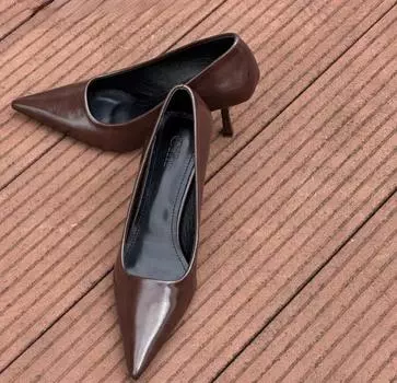 2025 Women Sexy High Heels Burgundy Nude Pumps Stripper Stiletto Heels Glossy Leather Wedding Bridal Quality Red Shoes 34