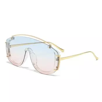 2025 Y2k Стильные солнцезащитные очки для женщин и мужчин, градиентные, для улицы, с защитой от УФ-лучей, дизайнерские от люксового бренда, футуристические мужские солнцезащитные очки