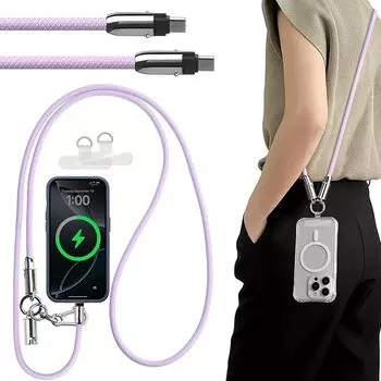 [2025 Загрузить кабельный ремешок] T Tersely USB Type-C для кабеля смартфона USB-C кабель PD60W быстрая зарядка Передача данных возможна USB2.0 до