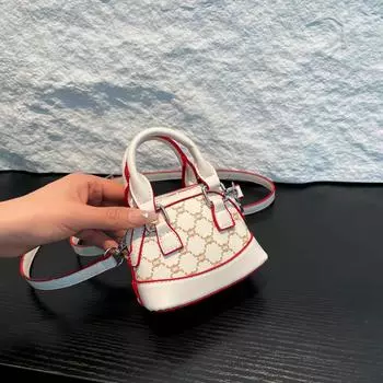 2025 женская мини-сумка через плечо Shell - модная повседневная сумка-мессенджер в корейском стиле кофейный