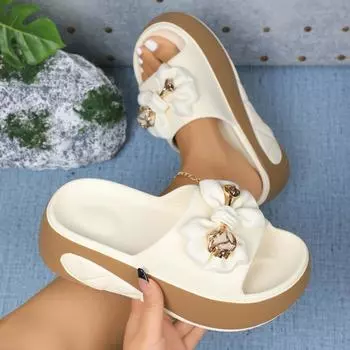 2025 женские тапочки EVA мягкая подошва летние повседневные женские сандалии на платформе модные нескользящие пляжные тапочки роскошные женские шлепанцы 35